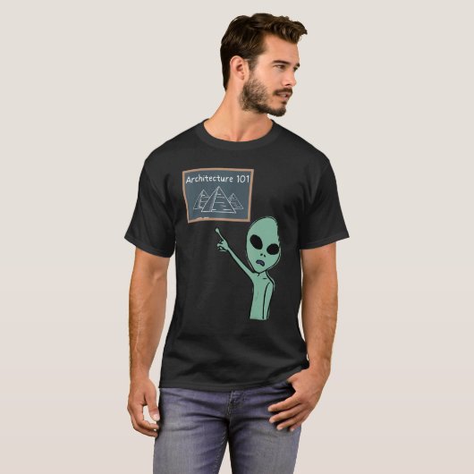 T-shirt Les Aliens Ont Construit Les Pyramides En Écrivant (Devant entier)