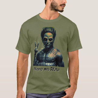 T-shirt Les aliens sont RÉELS !