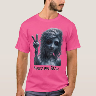 T-shirt Les aliens sont RÉELS !