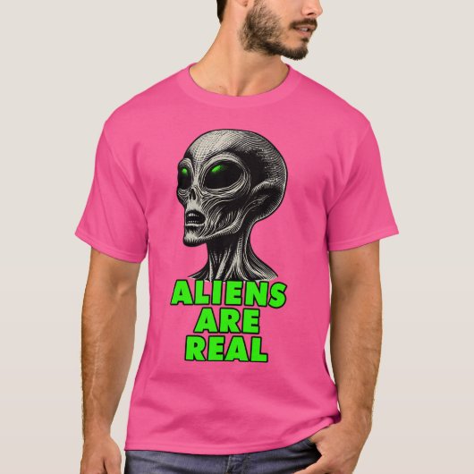 T-shirt Les Aliens sont réels (Devant)