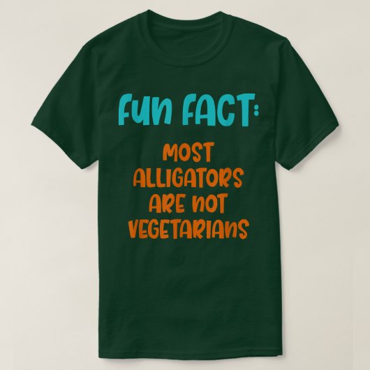 T-shirt Les alligators ne sont pas végétariens Funky Anima (Design devant)