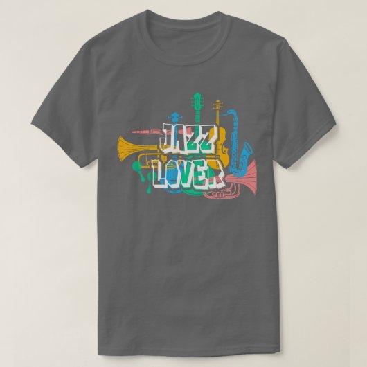T-shirt Les amateurs de jazz Instruments de musique (Design devant)