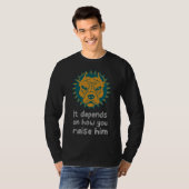 T-shirt Les Amateurs De Pitbull, Cela Dépend De La Façon D (Devant entier)