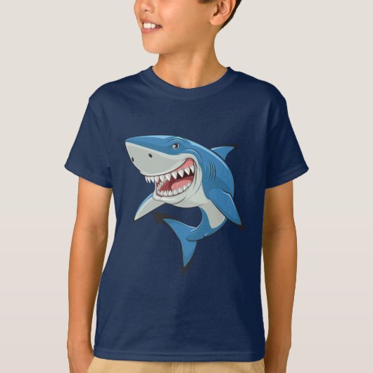 T-shirt les amateurs de requins de plage effrayants (Devant)