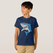 T-shirt les amateurs de requins de plage effrayants (Devant entier)