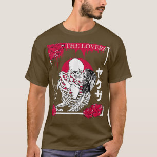 T-shirt Les Amateurs Skeletons Japonais Kanji Red Flower R