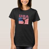T-shirt Les Américains Aiment Gymnaste Gymnastique Aux Jeu (Devant)