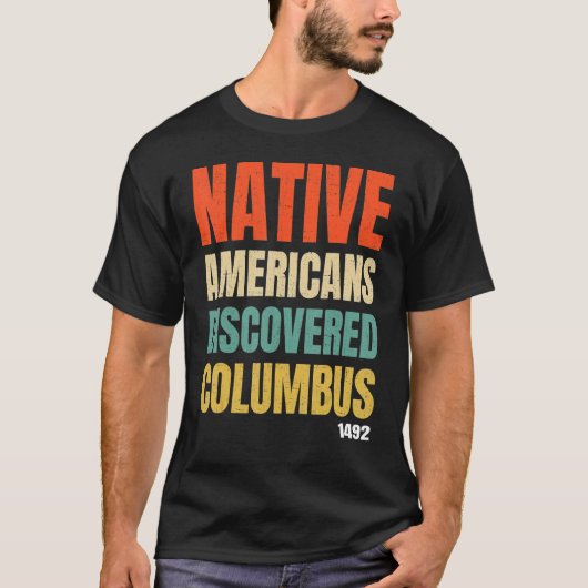 T-shirt Les Amérindiens découvrent Columbus (Devant)