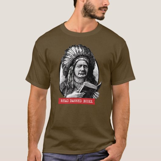 T-shirt Les Amérindiens Lisent Des Livres Interdits (Devant)