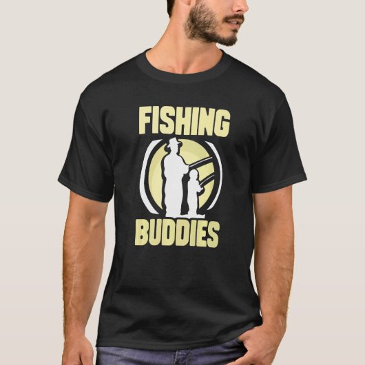 T-shirt Les amis de pêche Pêcheur Fisher Buddy (Devant)