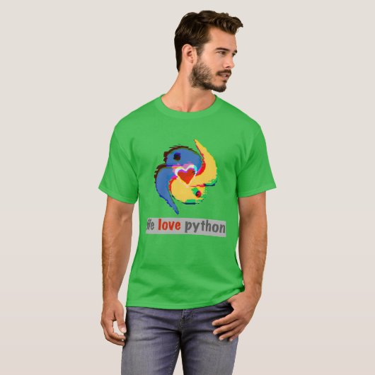 T-shirt Les amis de Python (Devant entier)
