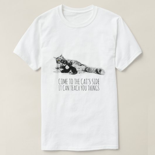 T-shirt Les amis des chats et des chiens drôles (Design devant)