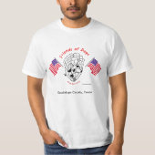 T-shirt Les amis des chiens deux drapeaux américains T-shi (Devant)