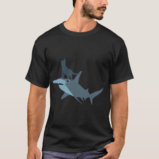T-shirt Les amis du chaton et du requin (Devant)
