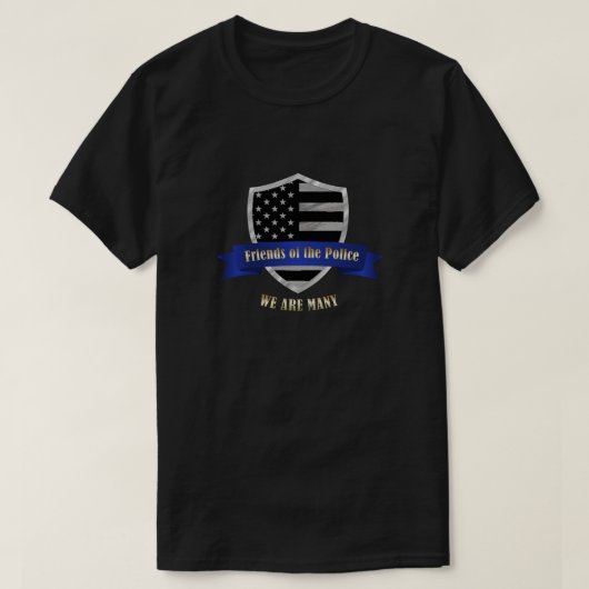 T-shirt Les amis minces de Blue Line de la police nous (Design devant)