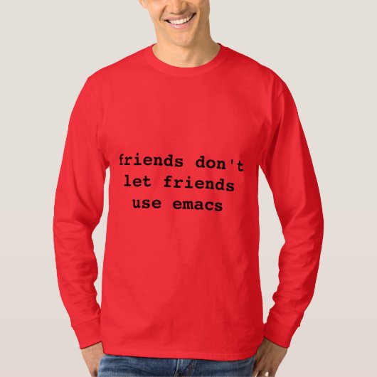 T-shirt les amis ne laissent pas l'utilisation emacs (Devant)