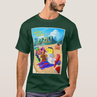 T-shirt Les amis souriants vont au Brésil rétro
