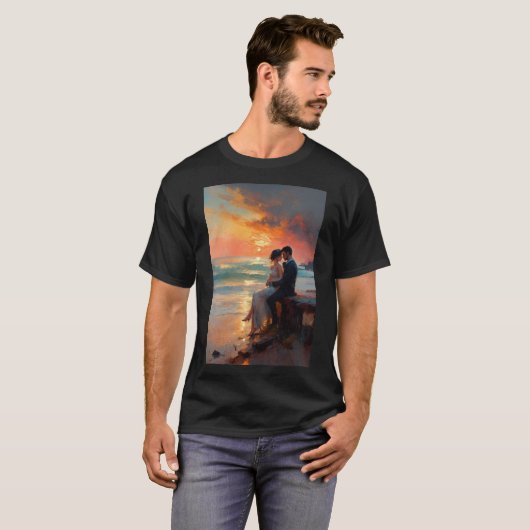 T-shirt Les amoureux de la mer (Devant entier)