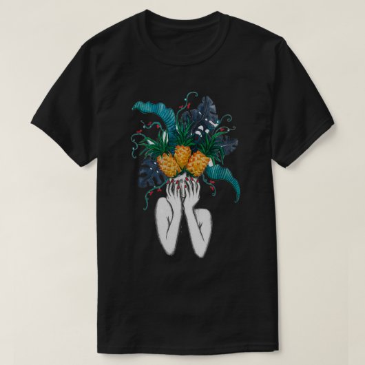 T-shirt Les ananas sont dans ma tête (Design devant)