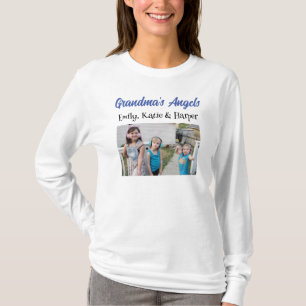 T-shirt Les anges de grand-mère   Photo et noms personnali