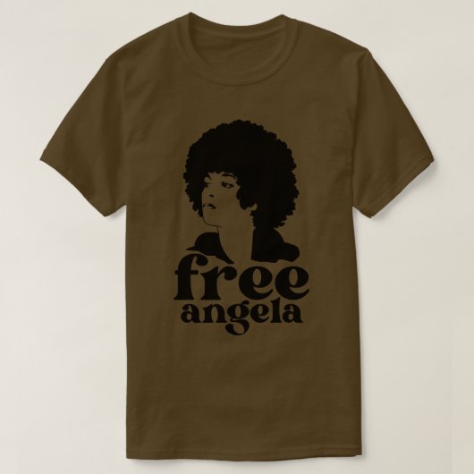 T-shirt Les anges libres Angela davis (Design devant)