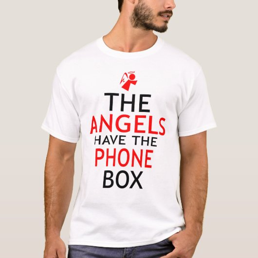T-shirt Les Anges ont Phone Box Drôle (Devant)