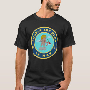 T-shirt Les anges sont nés en mai conception alternative
