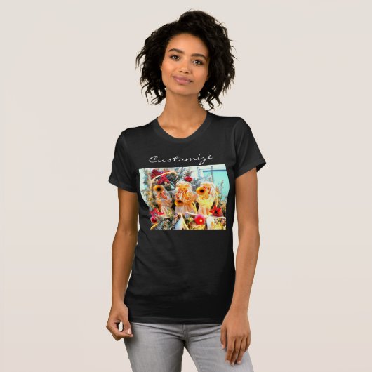 T-shirt les anges trompent joyeusement noël (Devant entier)