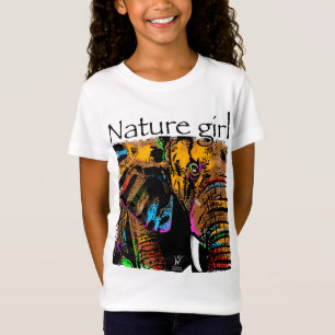 T-Shirt Les animaux arc-en-ciel des petites filles de la n