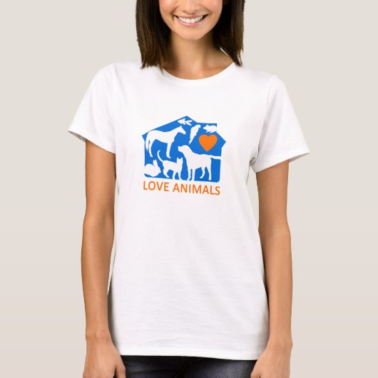 T-shirt les animaux d'amour (Devant)
