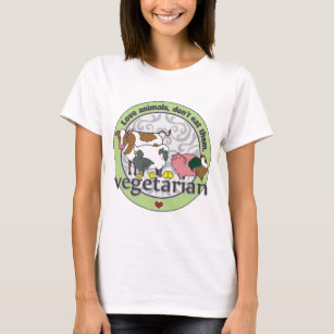 T-shirt Les animaux d'amour ne les mangent pas végétariens
