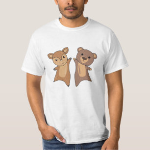 T-shirt Les Animaux De La Forêt De L'Ours De Cerfs Les Ani