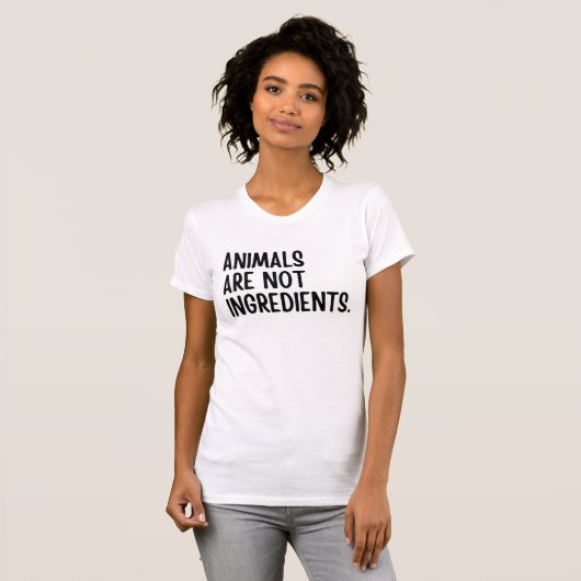 T-shirt Les Animaux Ne Sont Pas Des Ingrédients (Devant entier)