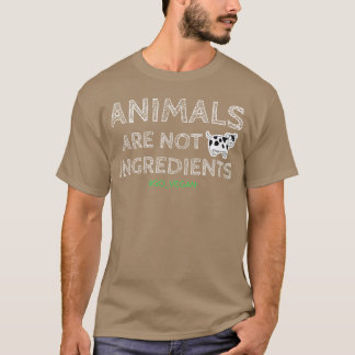T-SHIRT LES ANIMAUX NE SONT PAS DES INGRÉDIENTS DESIGN VÉG
