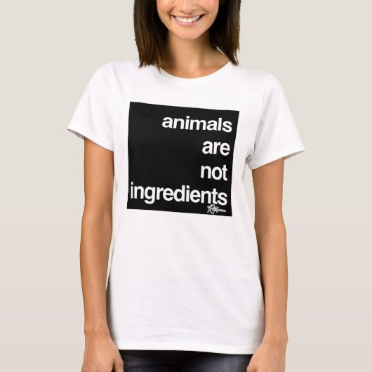 T-shirt Les animaux ne sont pas des ingrédients Les droits (Devant)