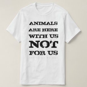 T-shirt Les animaux sont avec nous la chemise (blanche)