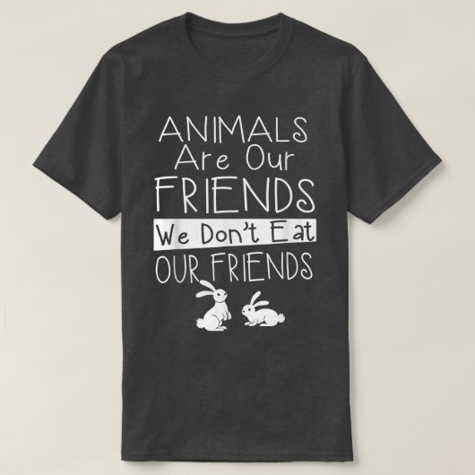T-shirt Les animaux sont nos amis nous ne mangeons pas nos (Design devant)