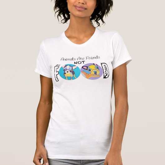 T-shirt Les animaux sont nourriture de Frends PAS (Devant)