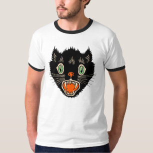 T-shirt les années 1920 - chat noir vintage de Halloween