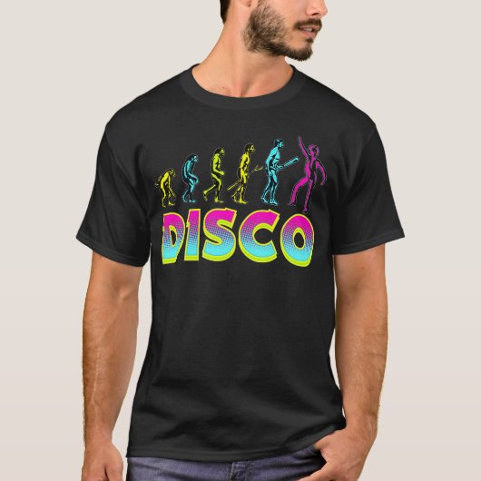 T-shirt les années 70 80s 90s Disco Evolution (Devant)