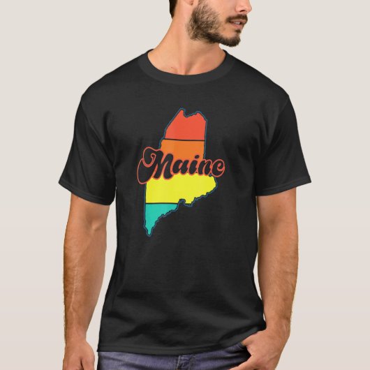 T-shirt les années 70 80s Retro Style Mainer Home State Po (Devant)