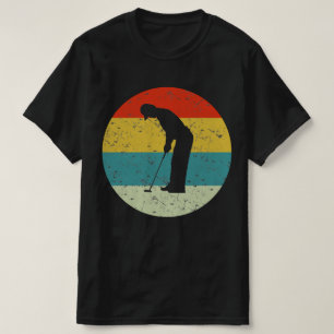 T-shirt les années 70 de silhouette vintage rétro