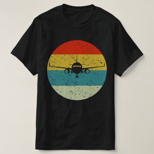 T-shirt les années 70 de vinification d'avion (Design devant)
