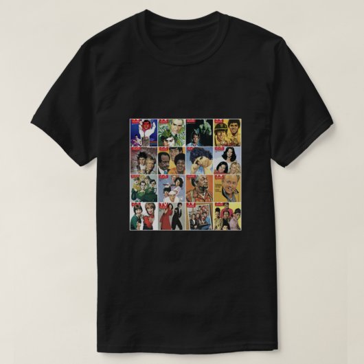 T-shirt les années 70 Guide TV couvre les éléments essenti (Design devant)