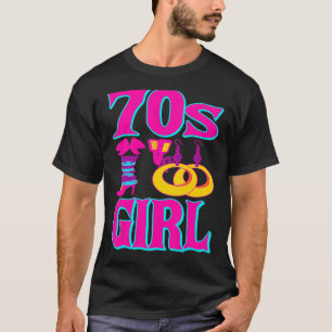 T-shirt les années 70 Musique Costume Classique Fille Née