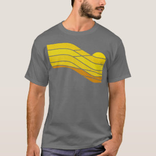 T-shirt les années 70 Rayures de coucher de soleil rétro