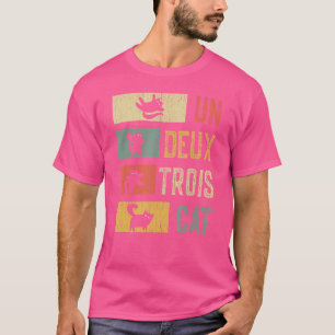 T-shirt Les années 70 rétro 80s 90s Un Deux Trois Cat Meow