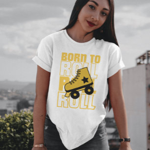 T-shirt les années 70 rétro Né pour rouler Sakters blanc