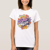 T-shirt les années 70 super Bachelorette Boogie Bride ID92 (Devant)