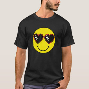 T-shirt les années 70 Yellow Smile Face Chemise Mignonne H